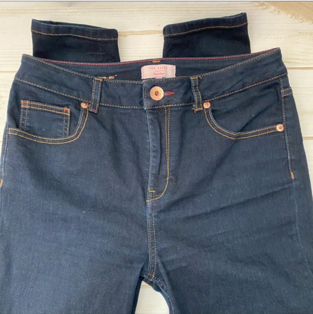 💙 ted baker dark wash denim skinny jeans